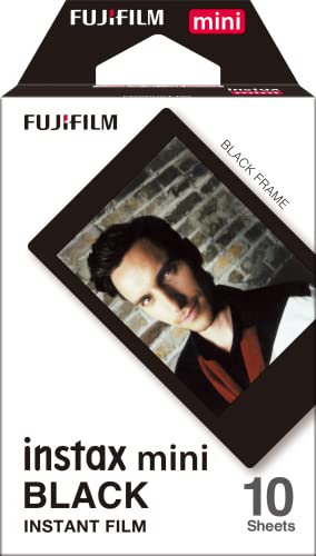 富士フイルム(FUJIFILM) インスタントカメラ チェキ用フィルム 10枚入 ブラック INSTAX MINI BLACK FRAME WW 1