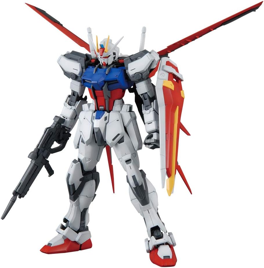 Gundam MG 機動戦士ガンダムSEED エールストライクガンダム Ver.RM 1/100スケール 色分け済みプラモデル