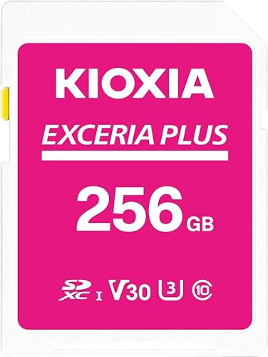 KIOXIA(キオクシア)【日本製】SDカード 256GB EXCERIA PLUS UHS-I U3 V30 Class10 SDXC 最大読出速度100MB/s 最大書込85MB/s 4K対応 国内サポート正規品 メーカー保証5年 KLNPAE256G