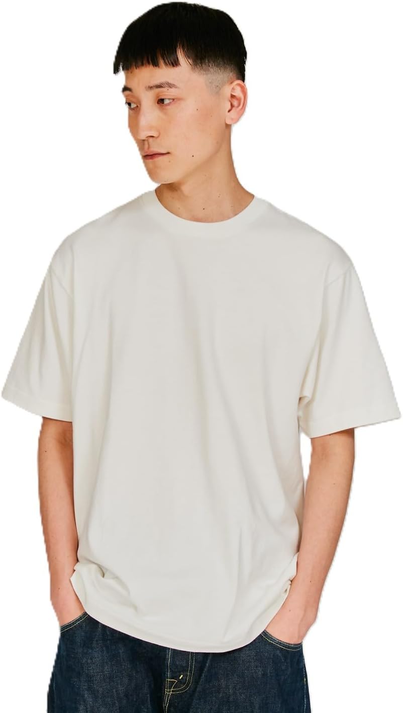 Hanes Tシャツ半袖SHIRO 綿100% 丸胴仕様 タグレス仕様 白クルーネックTシャツ アンダーウェアメンズ 1P HM1-X201メンズ