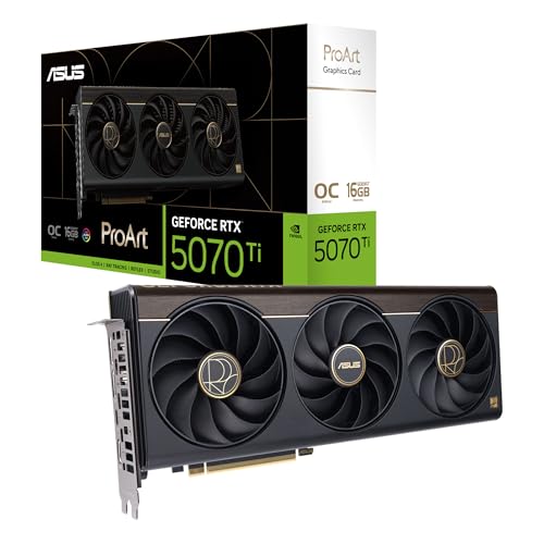 ASUS ProArt GeForce RTX™ 5070 Ti OC エディション 16GB GDDR7 ビデオカード コンパクトな 2.5 スロット設計、強力な冷却/PROART-RTX5070TI-O16G 国内正規代理店品