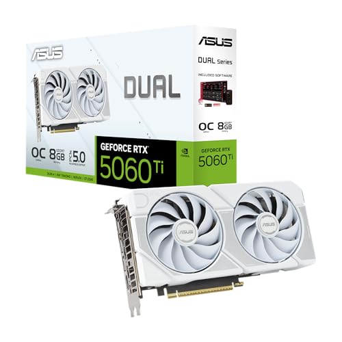 ASUS Dual GeForce RTX 5060 Ti 8GB GDDR7 OC Edition DUAL-RTX5060TI-O8G-WHITE 国内正規代理店品