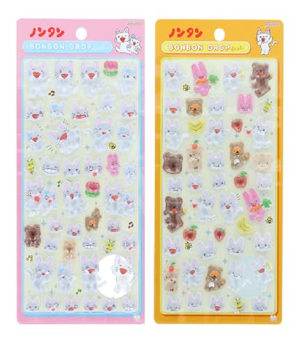 サンスター文具(Sun-Star Stationery) ボンボンドロップシール ノンタン 2個セット PVC D S8816794 S8816808