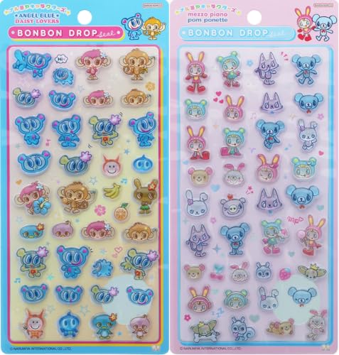 ボンボンドロップシール ナルミヤ 【2個セット】 エンジェルブルー×デイジーラヴァーズ・メゾピアノ×ポンポネット S8817464 S8817472