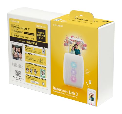富士フイルム(FUJIFILM) チェキ スマホプリンター instax mini Link3 クレイホワイト