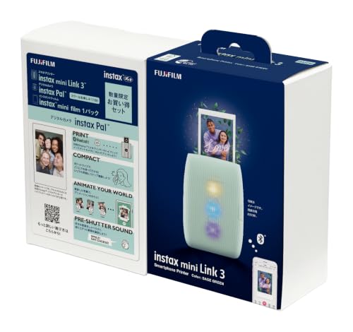 富士フイルム(FUJIFILM) チェキ スマホプリンター instax mini Link3 セージグリーン
