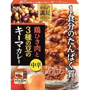 からだ満足スタイル エスビー食品 からだ満足STYLE 鶏ひき肉と3種の豆のキーマカレー中辛 180G ×6箱