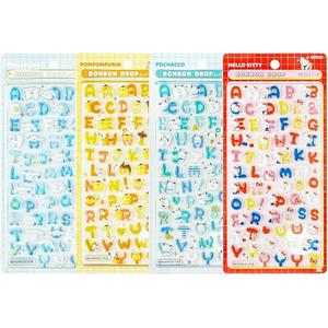 サンスター文具(Sun-Star Stationery) サンリオキャラクターズ グッズ ボンボンドロップシール もじシリーズ Aセット N8815stA